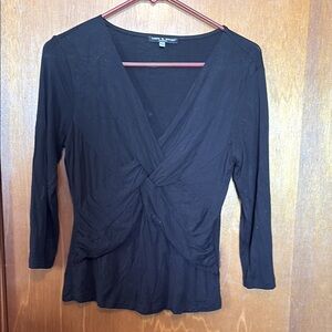 Black knotted shirt